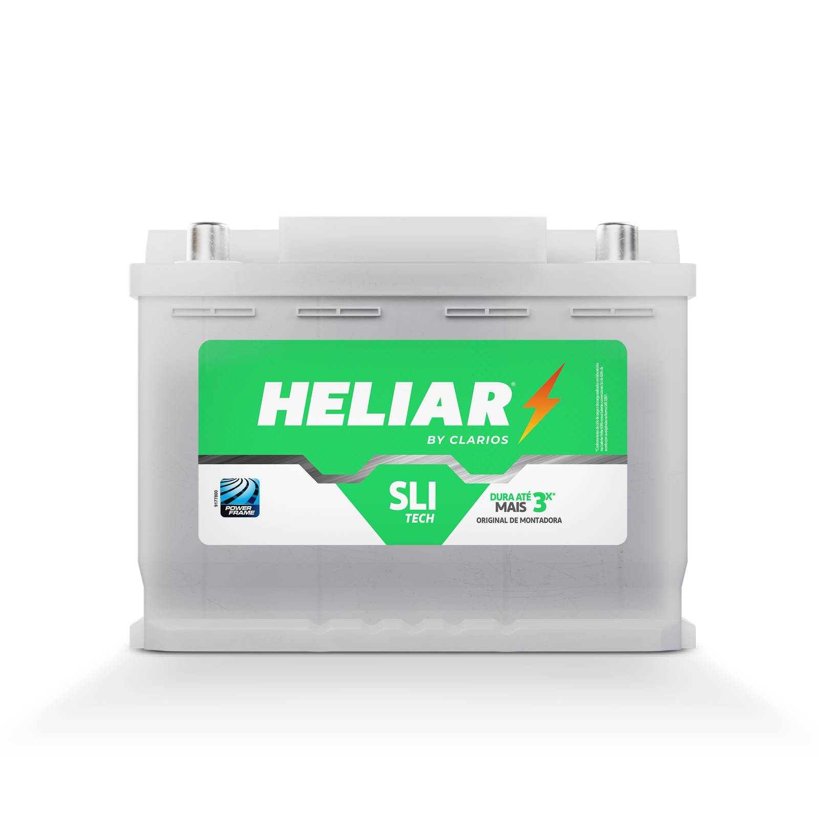 Bateria automotiva Heliar com garantia de fábrica vendida pela ASM Baterias em Fortaleza